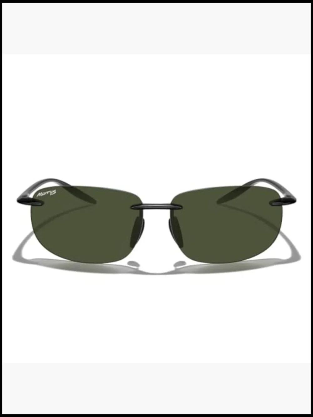 Rectangular Rimless Sunglasses for Running Fishing Golf Driving UV Protection